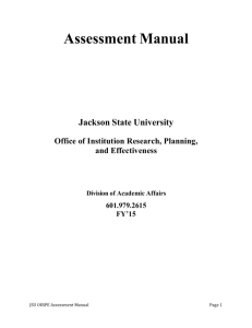 View Assessment Manual - Jackson State University
