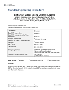 Strong Oxidizing Agents SOP