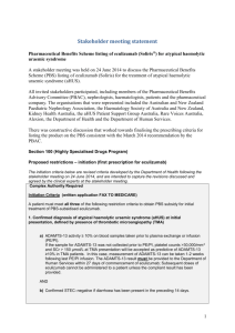 Eculizumab stakeholder meeting outcome statement – (Word