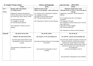 History and Geography Long term plan