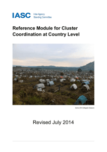 Reference Module for Cluster Coordination at Country Level