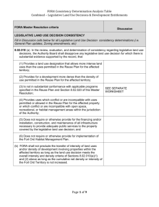 Consistency Analysis * Marina General Plan Amendments with