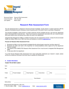 Research Risk Assessment Form