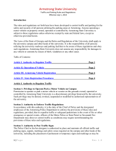 Parking Regulations - Armstrong Atlantic State University