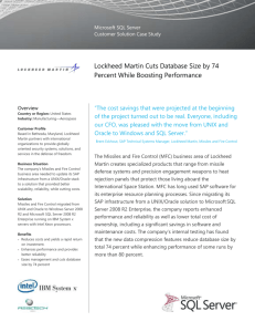 Lockheed Martin SQL Refresh - Platform Modernization Alliance