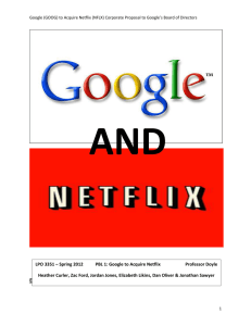 Google & Netflix (Written Report)