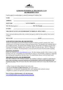 Membership Form - Lomond Swimming and Triathlon Club