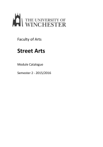 Street Arts - University of Winchester