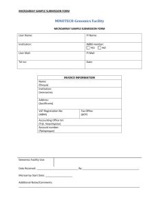 microarray sample submission form