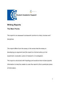 Writing reports - Abertay University