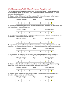 Cultural Proficiency Receptivity Scale