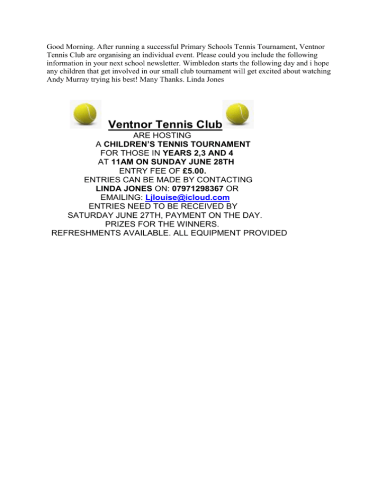 Ventnor Tennis Club Brighstone CE Primary School