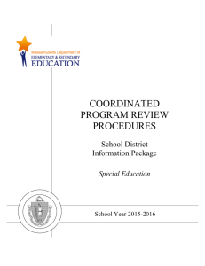 program review - Massachusetts Department of Education