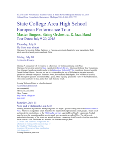 SCAHS 2015 Performance Tour to France & Spain Revised