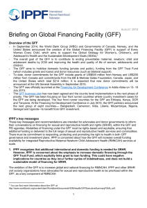 Briefing on Global Financing Facility (GFF)