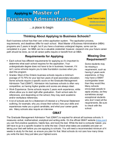 Thinking About Applying to Business Schools?