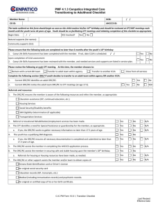 CPSA PM Form 10.6.1, Transition Checklist
