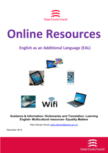 Online Resources - Essex Schools Infolink