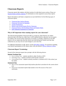 Classroom Reports Guide for Teachers and Evaluators