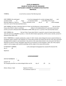 Mortgagee Consent Individual - Minnesota Board of Water and Soil