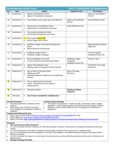 Socialization & Adolescence - Hackettstown School District