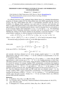 Thermodynamics of Debue systems in weakly and moderately