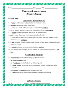Landforms / Earth Science Study Guide Answer Key