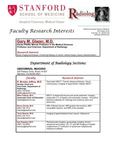 Faculty Research Int.. - Radiology Interest Group at Stanford