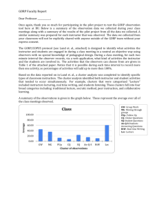 Sample GORP Faculty Report