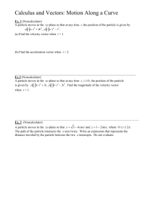 Parametric Equations, Vectors, and Calculus * Terms and Formulas