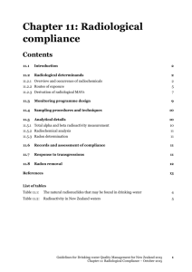 Chapter 11: Radiological compliance