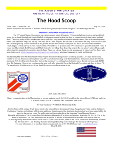 The Hood Scoop May 10, 2015 - Mason Dixon Chapter