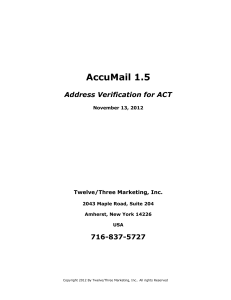 AccuMail Fields - Twelve/Three Marketing, Inc.