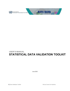 Users manual - Validation Toolkit