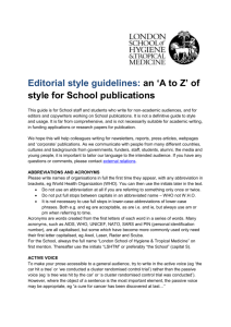 Editorial style guidelines: an `A to Z`