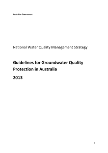 Guidelines for Groundwater Quality Protection in Australia 2013