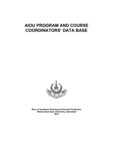 AIOU Program & Course Coordinators Database