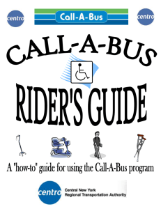 Call-A-Bus Riders Guide