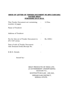 tender document - Meat Products of India Ltd.