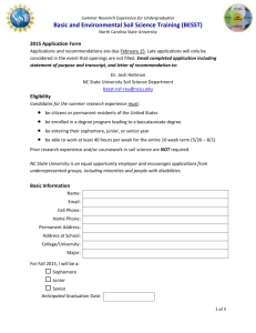 2015 Application Form - REU - Soil Science