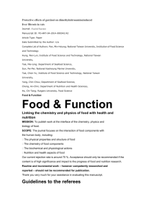 Food & Function Linking the chemistry and physics of food with