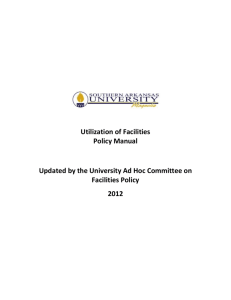 Utilization of Facilities Policy Manual