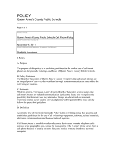 POLICY Queen Anne`s County Public Schools Page 1 of 1 POLICY