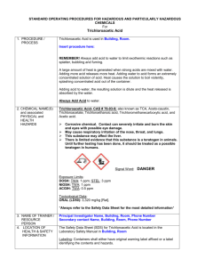 Trichloroacetic Acid - WSU Environmental Health & Safety