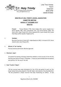 Meeting Minutes 09-11-15 - Holy Trinity Primary School