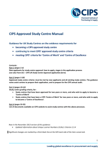 CIPS Approved Study Centre Manual