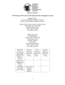 Agenda - Western Pacific Fishery Council