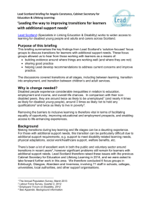 Purpose of this briefing - Lead Scotland: Employability Fund Project