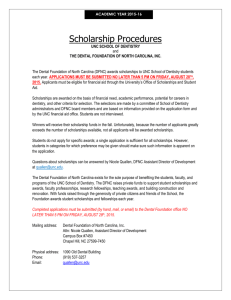 DDS Scholarship Application and Procedures