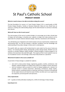 Product Design - St. Paul`s Catholic School